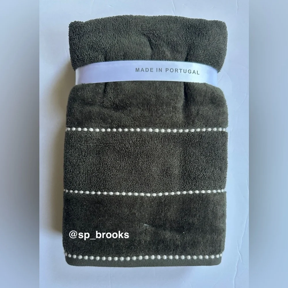 🎁6PC FELPINTER Velour Bath Towel Set - Olive - Cotton, Super Soft & Absorbent